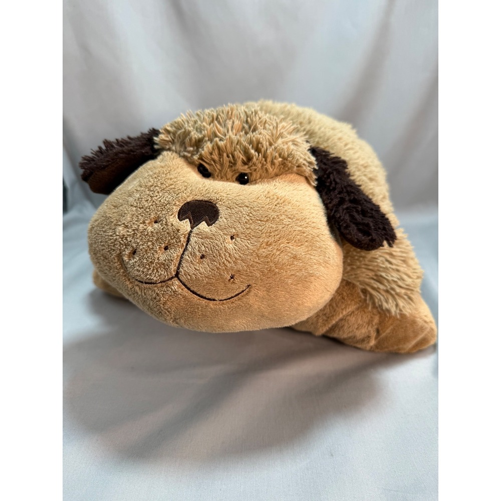 My Pillow Pets Plush Dog Tan Brown Shaggy Puppy Kidcore Snuggles Folding Large